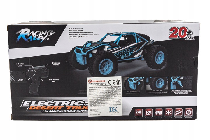 Samochód PILOT AUTO ZDALNIE STEROWANE Desert Truck 4WD 2.4GHz 1:24 20km/h