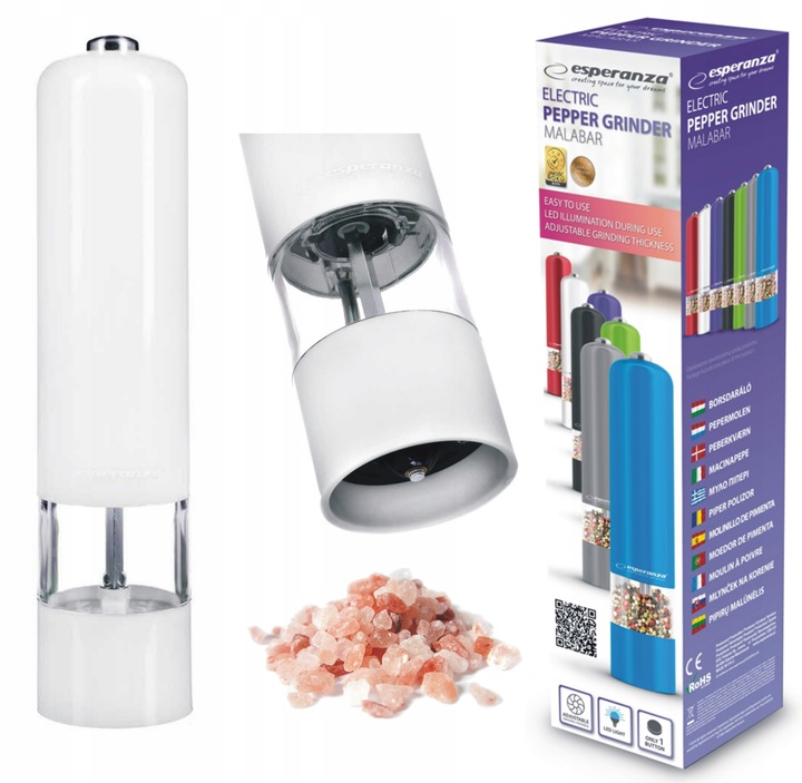 ELEKTRYCZNY MŁYNEK DO PIEPRZU I SOLI 2SZT+ BATERIE