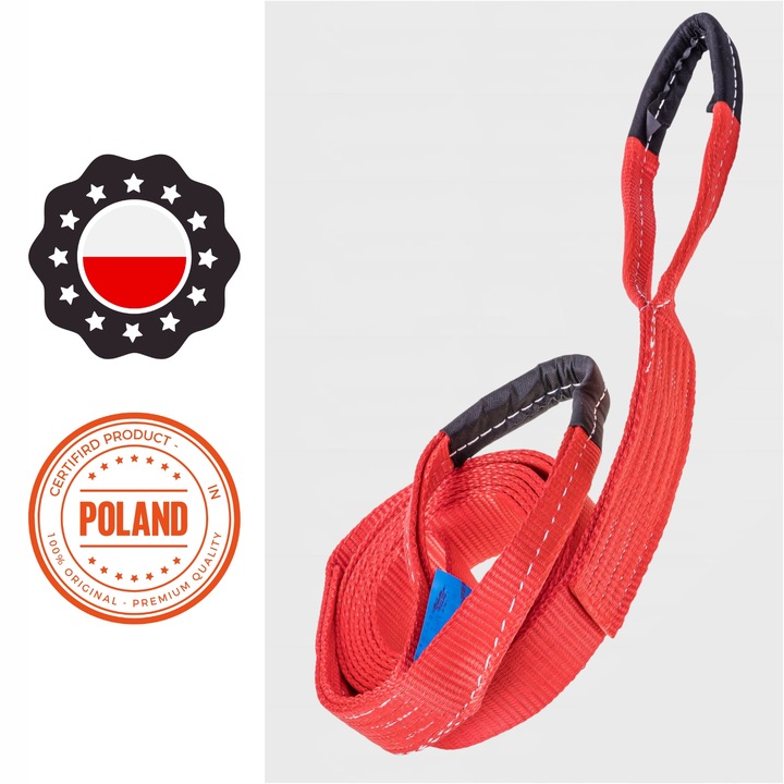 Linka Holownicza z Szeklami - Atest 7,5T Lina Holownicza Pas Holowniczy 5M