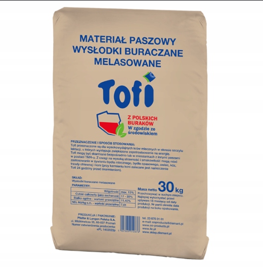 Wysłodki Tofi buraczane melasowane 30kg BYDŁO KONIE OWCE KOZY