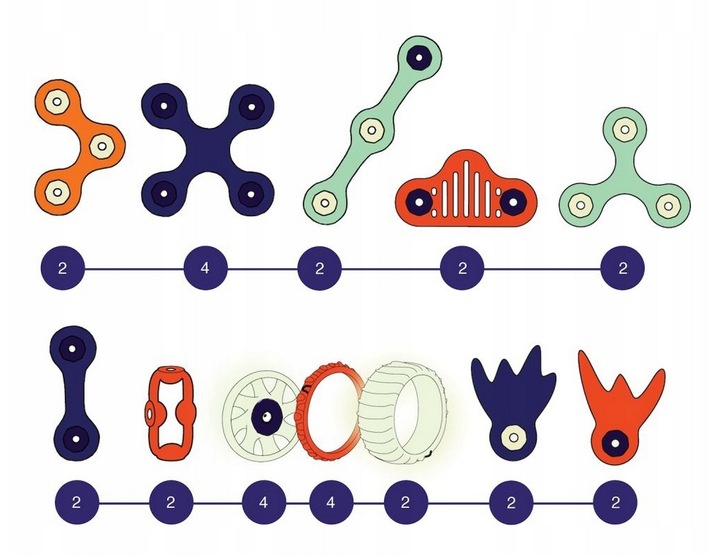 CLIXO CL-MARS Kosmiczna Ekspedycja Kreatywne klocki magnetyczne Nowość USA