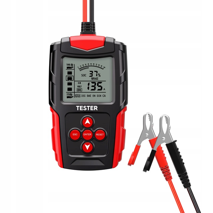 Cyfrowy Tester Akumulatora Miernik do Baterii Akumulatorów 12V 24V LCD