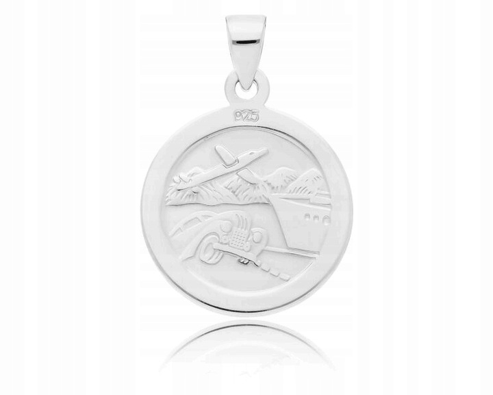 Medalik Srebrny ze Św. Krzysztofem Patron Kierowców Wisiorek pr.925