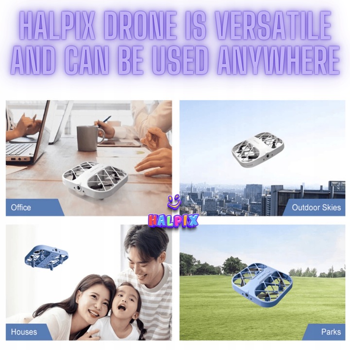 Trikowy mini dron Halpix zdalnie sterowany z kamerą 8K i Wi-Fi