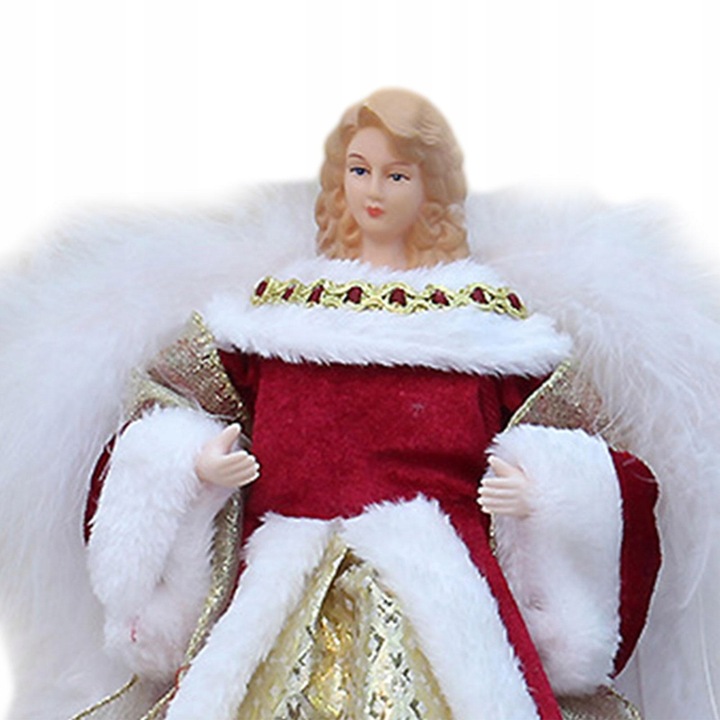 Topper z drzewa anioła, dekoracja świąteczna, figurka anioła do sypialni,