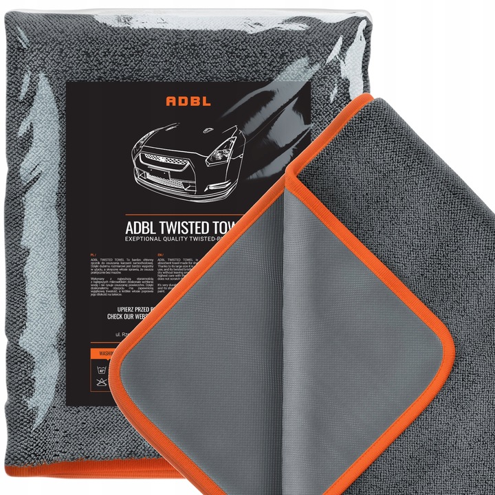 ADBL Twisted Towel Bardzo Chłonny Ręcznik do Osuszania Lakieru Auta 70x90cm