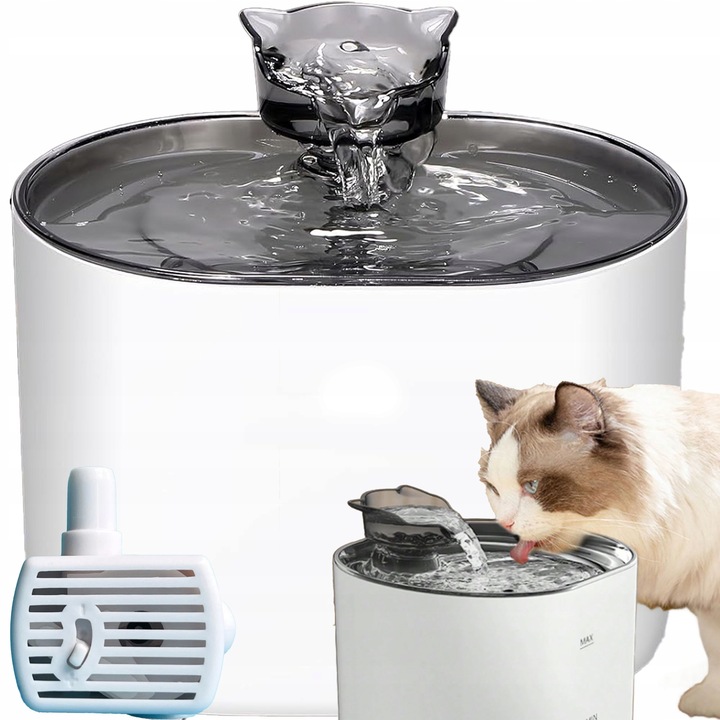 POIDEŁKO MISKA POIDŁO CICHA FONTANNA DLA KOTA PSA 2,2L AUTOMATYCZNE PŁOMYK