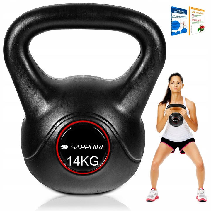 Hantel KETTLEBELL Sapphire 14KG kula ODWAŻNIK kettle HANTLA do ćwiczeń