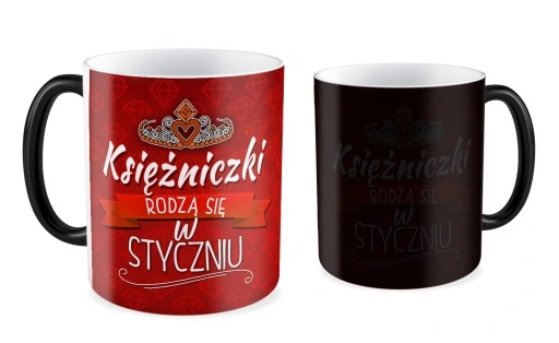 KUBEK magiczny URODZINY KSIĘŻNICZKI RODZĄ SIĘ