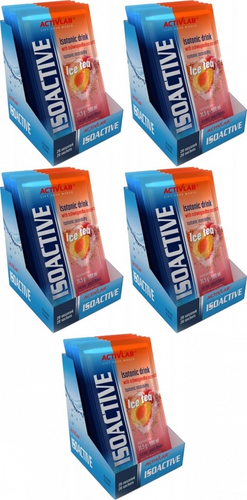 ACTIVLAB ISO ACTIVE 20x 31,5g NAPÓJ IZOTONIK PEACH x5