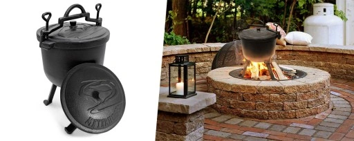 KOCIOŁEK ŻELIWNY MEYERHOFF 15L + GRATIS ŁYŻKA