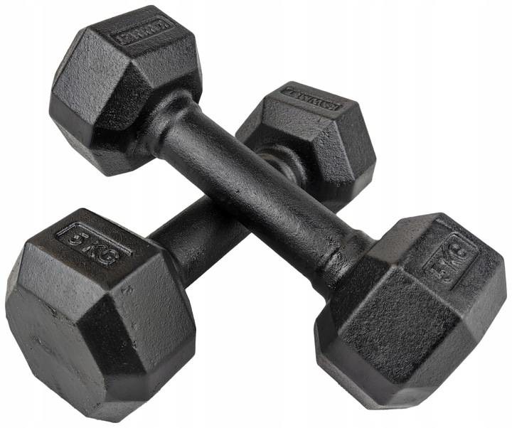ŻELIWNA HANTLA HEXAGONALNA HEX 2x5 KG ZESTAW