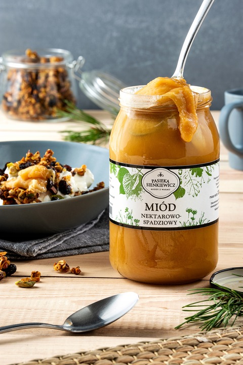 MIÓD NEKTAROWO SPADZIOWY WARMII 1,2 KG LEŚNY