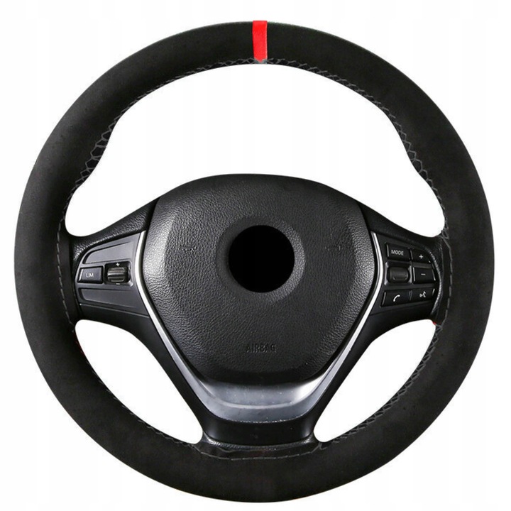 POKROWIEC NA KIEROWNICĘ ALCANTARA ZAMSZOWY Z Jednego Kawałka DO OBSZYCIA