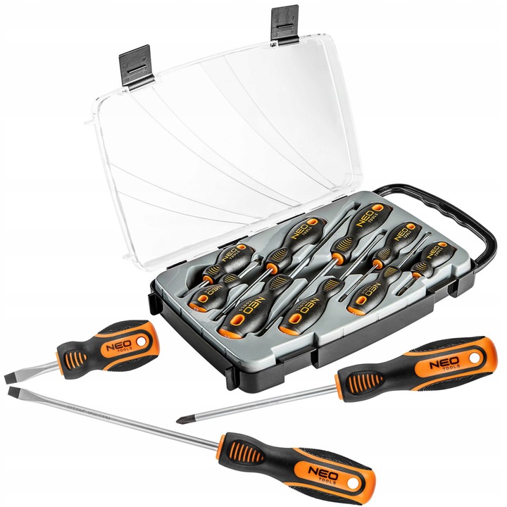NEO KOMPLET ZESTAW WKRĘTAKÓW ŚRUBOKRĘTÓW 9SZTUK W PUDEŁKU 04-208