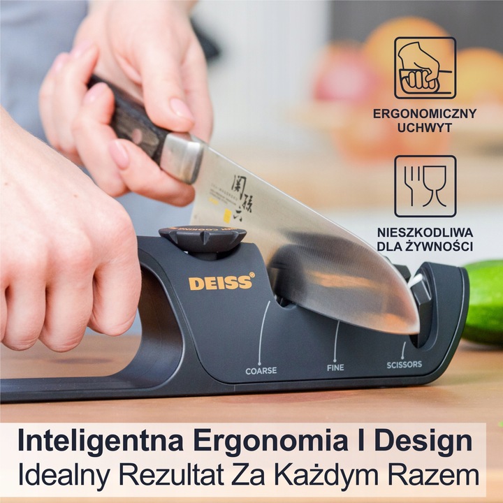 Deiss PRO Ostrzałka do noży z regulowanym kątem