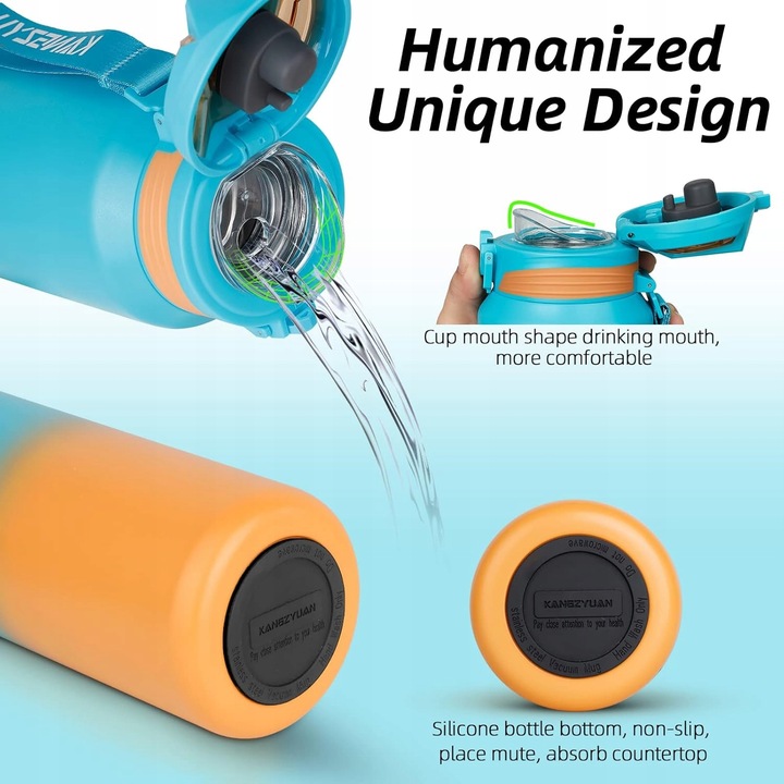 Kubek termiczny Termos Bidon na napoje kawę Sportowy izolowany z ustnikiem