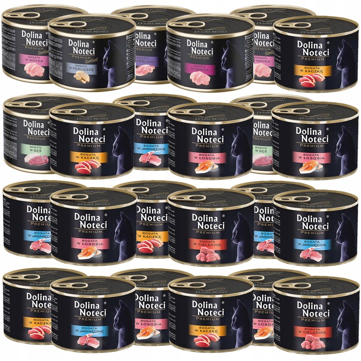 DOLINA NOTECI Premium Karma mokra dla kota Mix Smaków 24 x 185g bezzbożowa