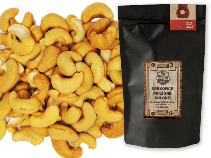 NERKOWCE CAŁE PRAŻONE SOLONE 1 KG ORZECHY NERKOWCA