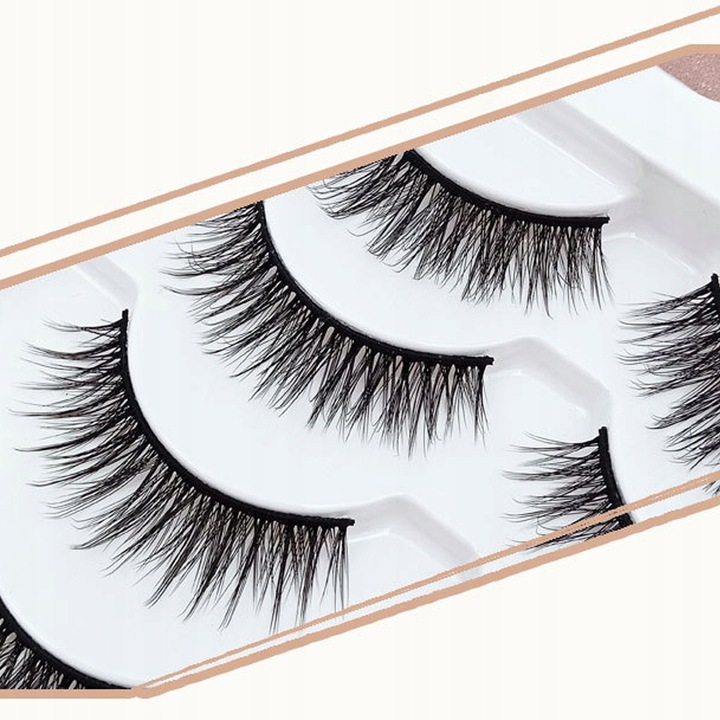 RZĘSY MAGNETYCZNE 5X DŁUGIE + PĘSETA + 2X EYELINER