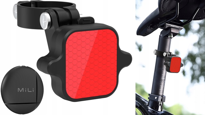 Lokalizator GPS LiTag MiLi lampka tylna do roweru światło rowerow IOS APPLE