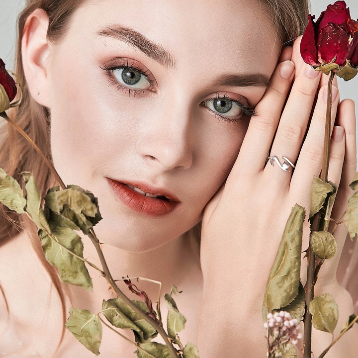 PIERŚCIONEK SREBRNY 925 KOT REGULOWANY PRZYTULANIE SREBRO 925