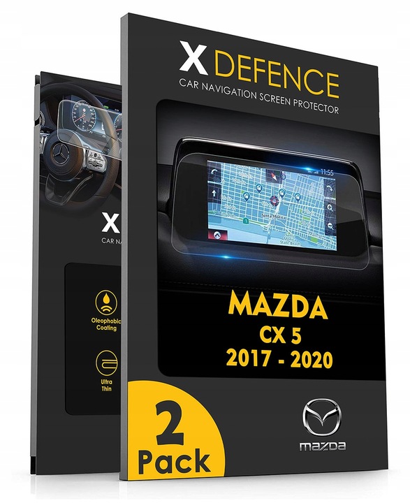 2w1 SZKŁO OCHRONNE NA NAWIGACJĘ EKRAN DO MAZDA CX 5 2017-2020