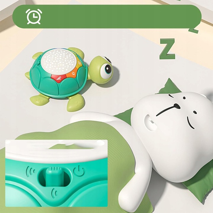 UCIEKAJĄCY PEŁZAJĄCY żółw INTERAKTYWNA ZABAWKA CHODZĄCY MUZYKA i projekcją