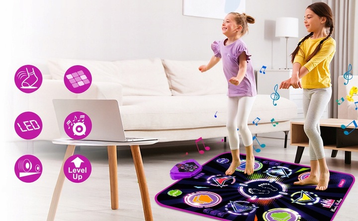 MATA DO TAŃCZENIA MUZYCZNA TANECZNA DLA DZIECI GRA INTERAKTYWNA TAŃCA ZABAW