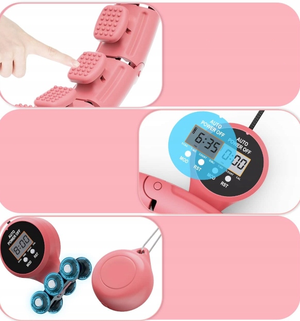 HULA HOP DO ĆWICZEŃ Z OBCIĄŻENIEM WYPUSTKAMI I LICZNIKIEM SMART SKŁADANE