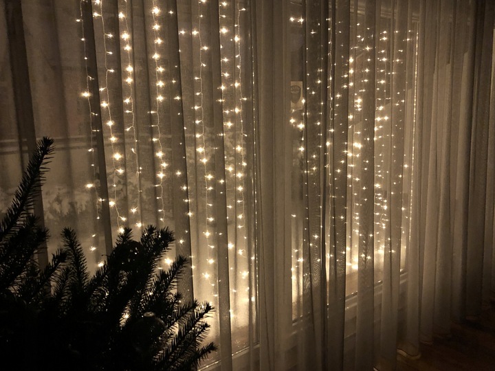 KURTYNA ŚWIETLNA 546LED XL LAMPKI CHOINKOWE 8 FUNKCJI sople CHOINKĘ CHOINKA