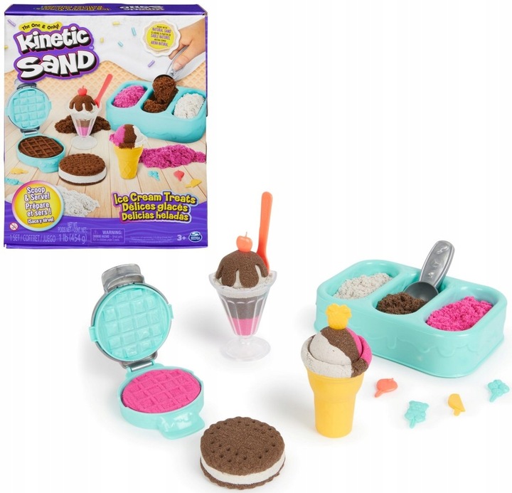 Kinetic Sand Lodowe przysmaki Zestaw z piaskiem kinetycznym Lodziarnia