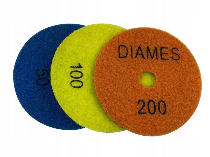 3 SZT DYSK POLERSKI SUCHO GRES 100 #50 #100 #200 DIAMES SZLIFOWANIE GRESU