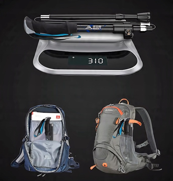 KIJE TREKKINGOWE SKŁADANE REGULOWANE KIJKI W GÓRY TURYSTYCZNE NORDIC WALKIN