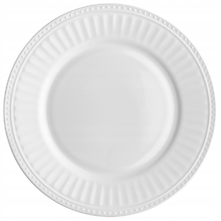 KOMPLET ZESTAW TALERZY SERWIS OBIADOWY 36el DLA 12 OSÓB BIAŁE TALERZE ROMA