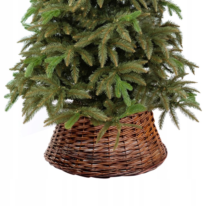 OSŁONA WIKLINOWA NA STOJAK POD CHOINKĘ 70CM OSŁONKA DO CHOINKI BRĄZOWA