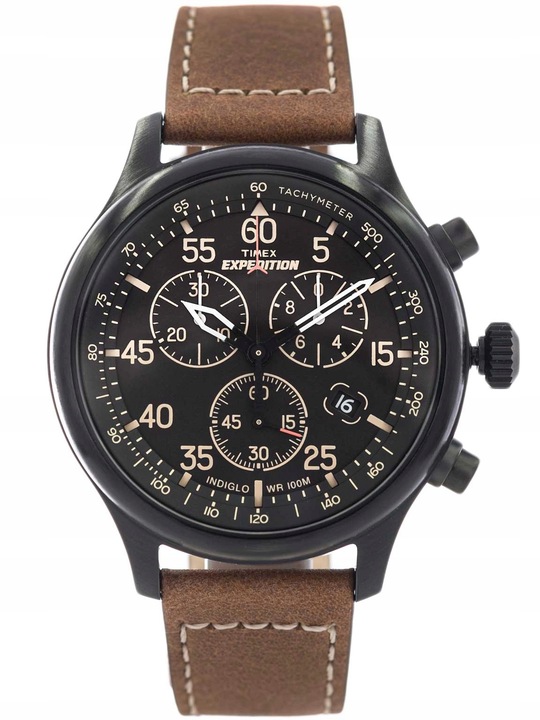 MĘSKI ZEGAREK TIMEX TW4B20800 EXPEDITION BRĄZOWY CHRONOGRAF 100M
