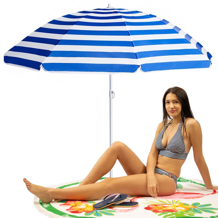 Wytrzymały STALOWY Parasol ogrodowy PLAŻOWY Kempingowy 1,5 m CAPTAIN MIKE