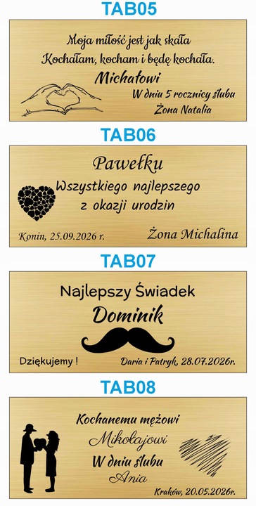 Spinki do mankietów Złote Stalowe z GRAWEREM Prezent dla Taty Męża