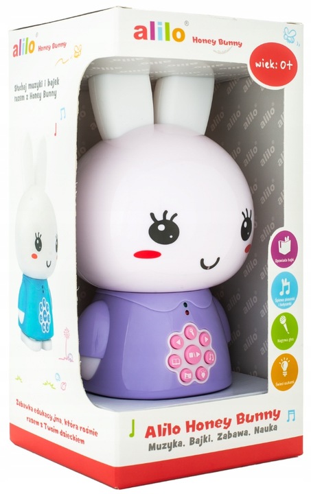 ALILO HONEY BUNNY KRÓLICZEK INTERAKTYWNY MP3 PIOSENKI BAJKI LAMPKA