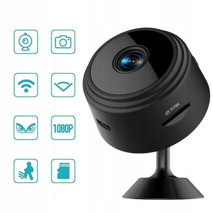 MINI KAMERA WIFI SZPIEGOWSKA IP SMART FULL HD MONITORING BEZPRZEWODOWA A9