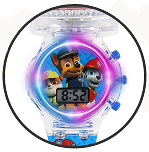 zegarek dziecięcy OBROTOWY dla chłopca PSI PATROL chase + MUZYKA + ŚWIATŁO