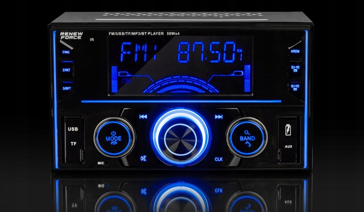 Radio Samochodowe Bluetooth 2-DIN USB SD MP3 RDS LCD AUX Pilot RGB Mikrofon