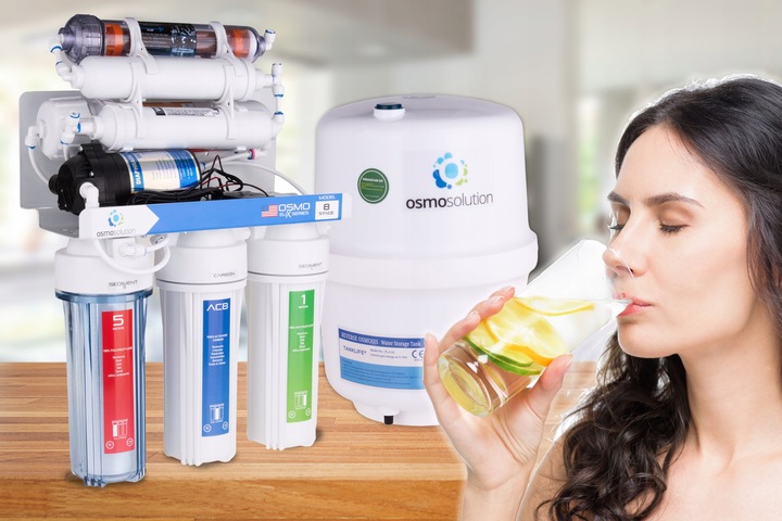 RO8 FILTRY WODY ODWRÓCONA OSMOZA POMPA 75 GPD