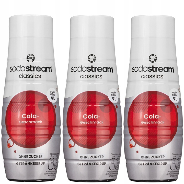 3x SYROP SODASTREAM COLA ZERO BEZ CUKRU 440 ml DO SATURATORA