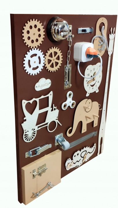 Tablica Manipulacyjna Sensoryczna edukacyjna xxl eko tablica w stylu boho