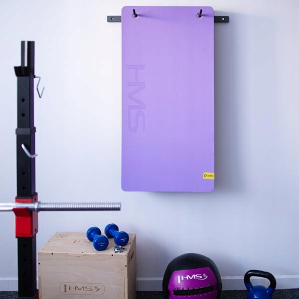 Wieszak uchwyt ścienny regulowany na maty gimnastyczne do ćwiczeń jogi HMS
