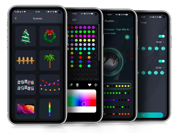 Lampki choinkowe LED RGB USB Bluetooth Smart 20m SuperLED Aplikacja Pilot