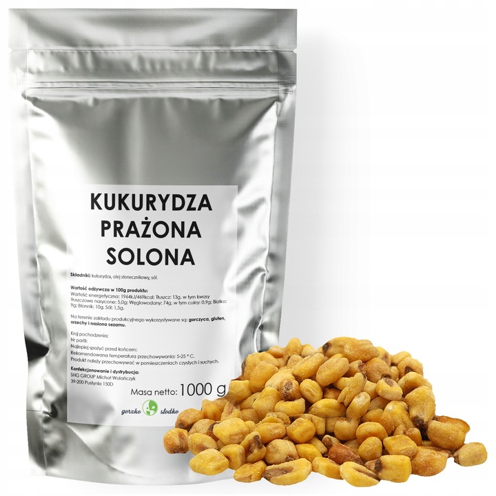 KUKURYDZA PRAŻONA SOLONA kukurydza z solą 1kg