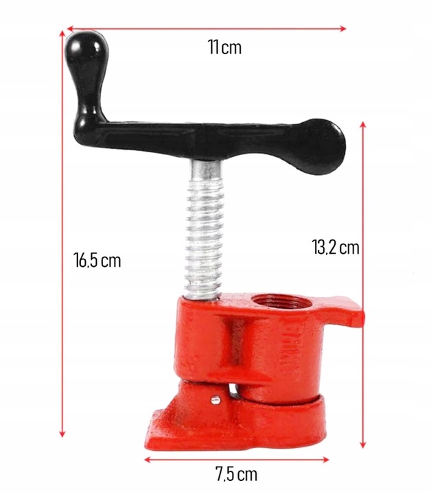 4x ŚCISK STOLARSKI RUROWY BEZKOŃCOWY NA RURĘ 3/4" ZACISK MONTAŻOWY IMADŁO